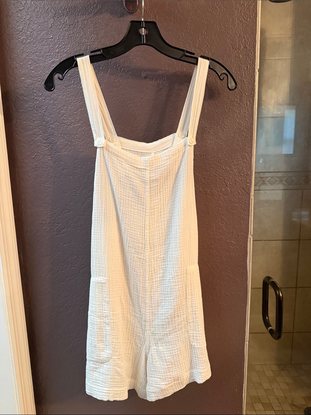 Colsie White Gauze Swim Coverup Romper